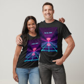 Neon Synthwave Horizon - Retro 80s Cyberpunk Raste T-shirt (Unisex)