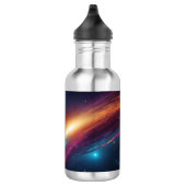 Neon Synthwave Ruimte Galaxy Abstract Gloeiende Vl Waterfles (Rechts)