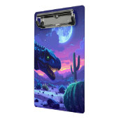 Neon T Rex Nachtloop Mini Klembord (Angled2)