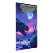 Neon T Rex Nachtloop Mini Klembord (Schuin)