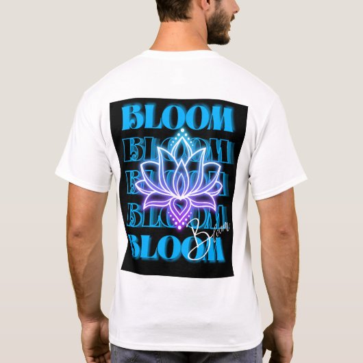 Neon T-shirt met bloei (Achterkant)