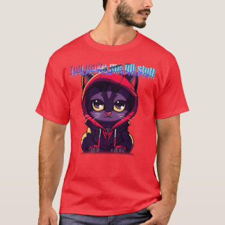neon t-shirt ontwerp met katten en woede grappig