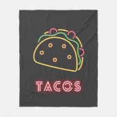 Neon Tacos-symbool Fleece Deken (Voorkant)