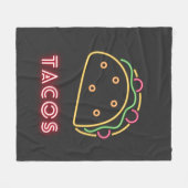Neon Tacos-symbool Fleece Deken (Voorkant (Horizontaal))