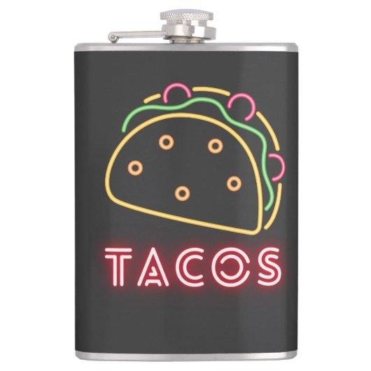 Neon Tacos Symbool Heupfles (Voorkant)
