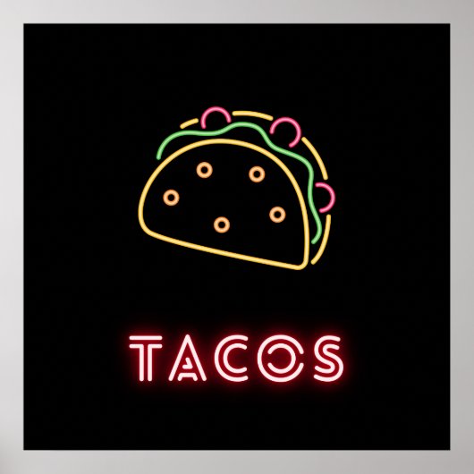 Neon Tacos-symbool Poster (Voorkant)