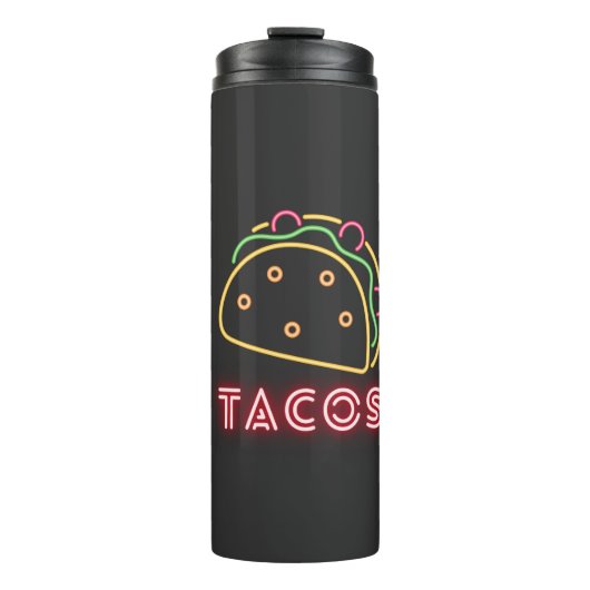 Neon Tacos-symbool Thermosbeker (Voorkant)