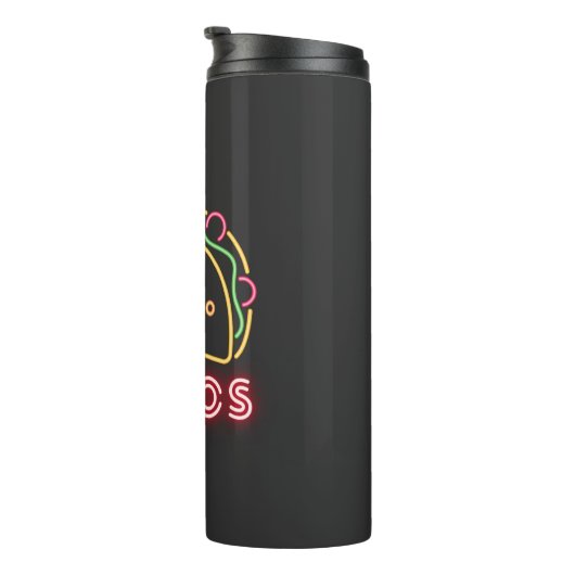 Neon Tacos-symbool Thermosbeker (Geroteerd rechts)