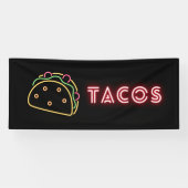 Neon Tacos-symbool Vinylbanner Spandoek (Horizontaal)