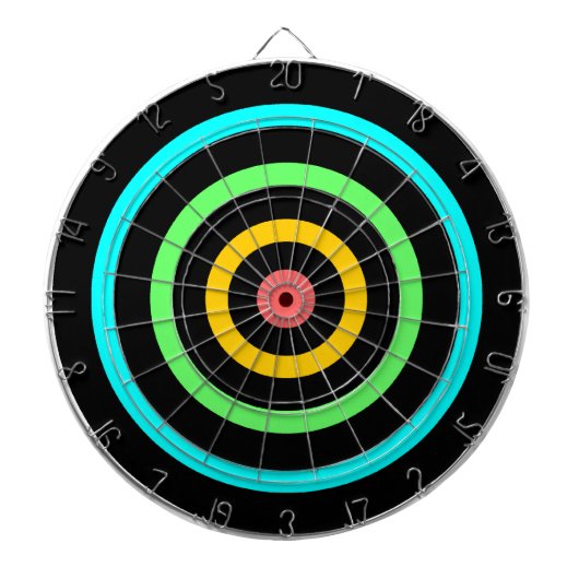 Neon Target Dartbord (Voorkant)
