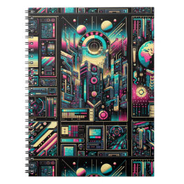 Neon Tech Odyssey Notitieboek