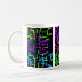 Neon Tech Patroon Koffiemok