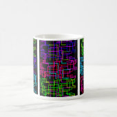 Neon Tech Pattern Koffiemok (Center)