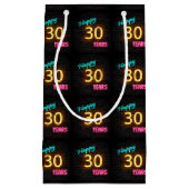 Neon-teken op baksteen voor 30e verjaardag klein cadeauzakje (Voorkant)