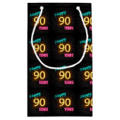 Neon-teken op baksteen voor 90ste verjaardag klein cadeauzakje (Achterkant)