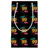 Neon-teken op baksteen voor 99e verjaardag klein cadeauzakje (Voorkant)