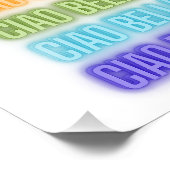 Neon Teken Stijl Ciao Bella Herhalende Regenboog P Foto Afdruk (Hoek)