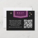 Neon teken Vegas bruiloft QR Code Online RSVP<br><div class="desc">Geïnspireerd door de iconische neontekens van de oude tijd Las Vegas, is deze bestemmingsuitnodigingantwoordkaart een kleurrijke en leuke noot aan die geschiedenis en geeft je gasten een idee van die nostalgische nachtelijke Vegas vibe. Vergeet niet om met uw RSVP datum te personaliseren en de QR code bij te werken aan...</div>