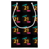 Neon teken voor 21e verjaardag klein cadeauzakje (Achterkant)