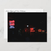Neon tekenen van New Orleans Briefkaart (Voorkant / Achterkant)