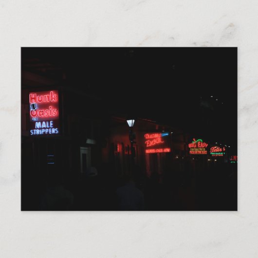 Neon tekenen van New Orleans Briefkaart (Voorkant)