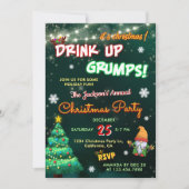 Neon tekent kerstfeest kaart (Voorkant)