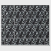 Neon tennisspeler cadeaupapier (Vlak)