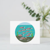 Neon Tetra Briefkaart (Staand voorkant)