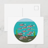 Neon Tetra Briefkaart (Voorkant / Achterkant)