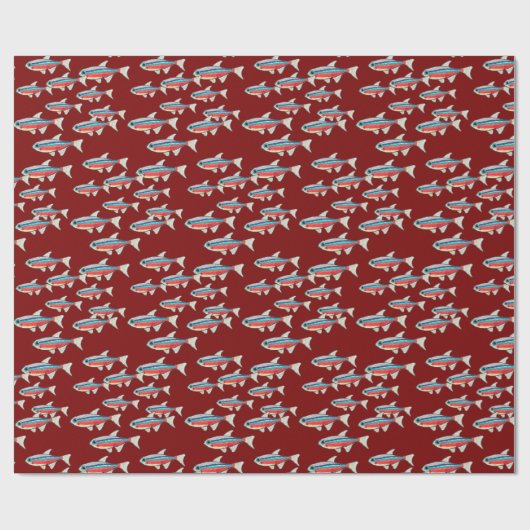 Neon Tetra Cadeaupapier (Vlak)
