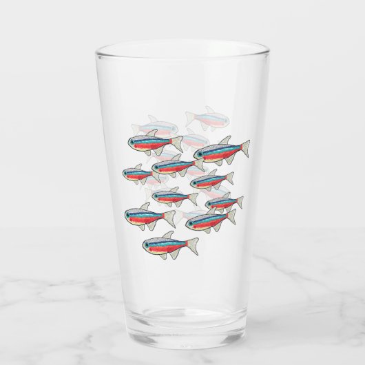 Neon Tetra Glas (Achterkant)