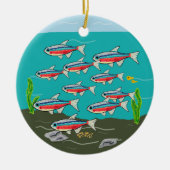 Neon Tetra Keramisch Ornament (Voorkant)