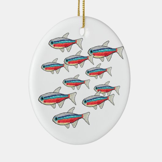 Neon Tetra Keramisch Ornament (Rechts)