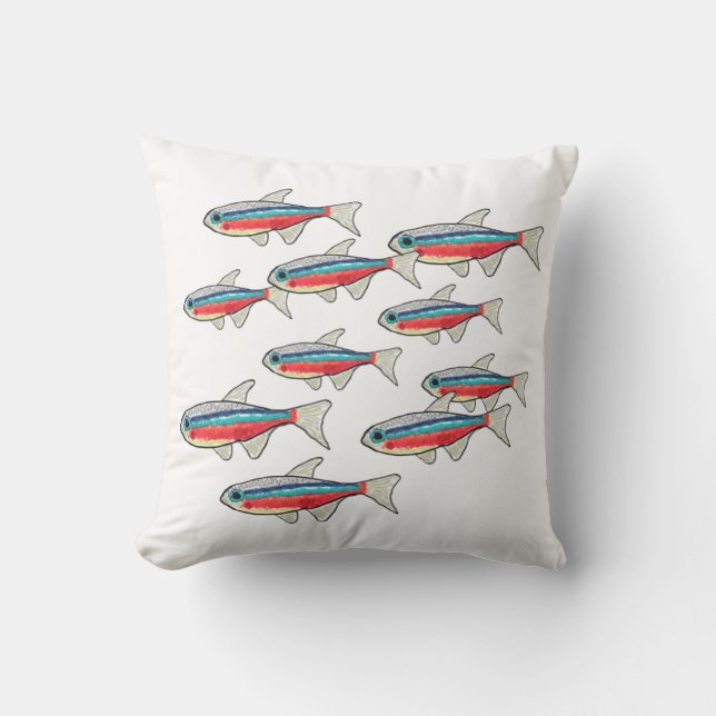 Neon Tetra Kussen (Voorkant)