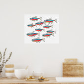 Neon Tetra Poster (Keuken)