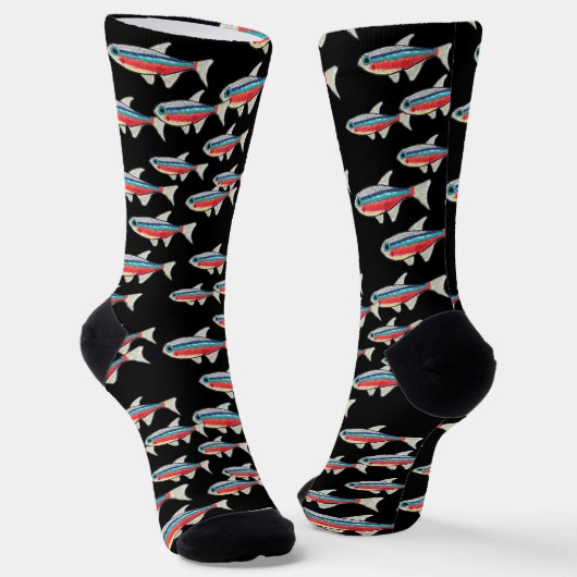 Neon Tetra Sokken (Gebogen)