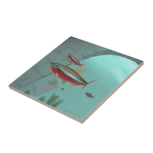 Neon Tetra Tegeltje (Zijkant)