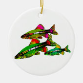Neon Tetra Triplets Keramisch Ornament (Voorkant)