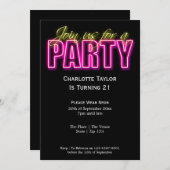 Neon Thaise Partij Kaart (Voorkant / Achterkant)