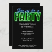 Neon Thaise Partij Kaart (Voorkant / Achterkant)