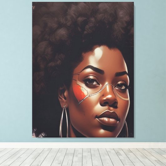 Neon Theology for Uncertain Saints   Canvas Afdruk (Insitu (Houten vloer))