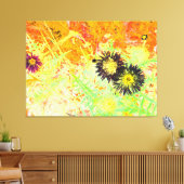 Neon Thistle Abstraction Canvas Afdruk (Insitu (Woonkamer))