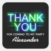 Neon Threadparty Bedankt Stickers (Voorkant)