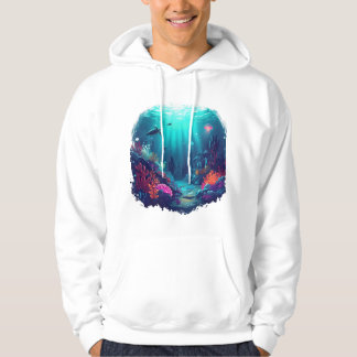 Neon Tides – Deep Ocean Kingdom Illustration Hoodie