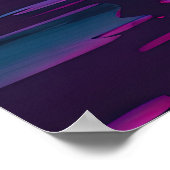 Neon Tides: Een dampgolf-viering van oceanen Poster (Hoek)