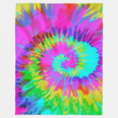 Neon Tie Dye Swirl Fleece Deken (Voorkant)