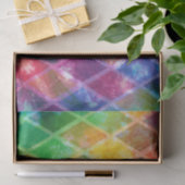 Neon Tie Dye Waterverf Harlequin Argyle Tissuepapier (Geschenk)