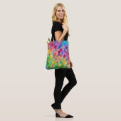 Neon Tie Dye Waterverf Harlequin Argyle Tote Bag (Op model)