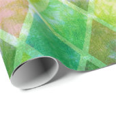 Neon Tie Dye Waterverf Harlequin Cadeaupapier (Rol Hoek)