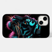 Neon Tiger Design Telefoonhoes/iPhone 14 Hoesje (Achterkant (horizontaal))